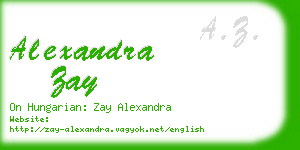 alexandra zay business card